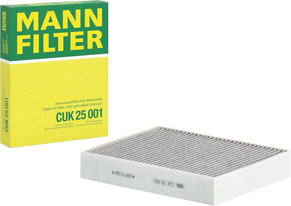 64116821995, MANN CUK 25 001 Cabin Air Filter - BMW 1 Series, 2 Series, 3 Series, 4 Series, X1, X5, X6
