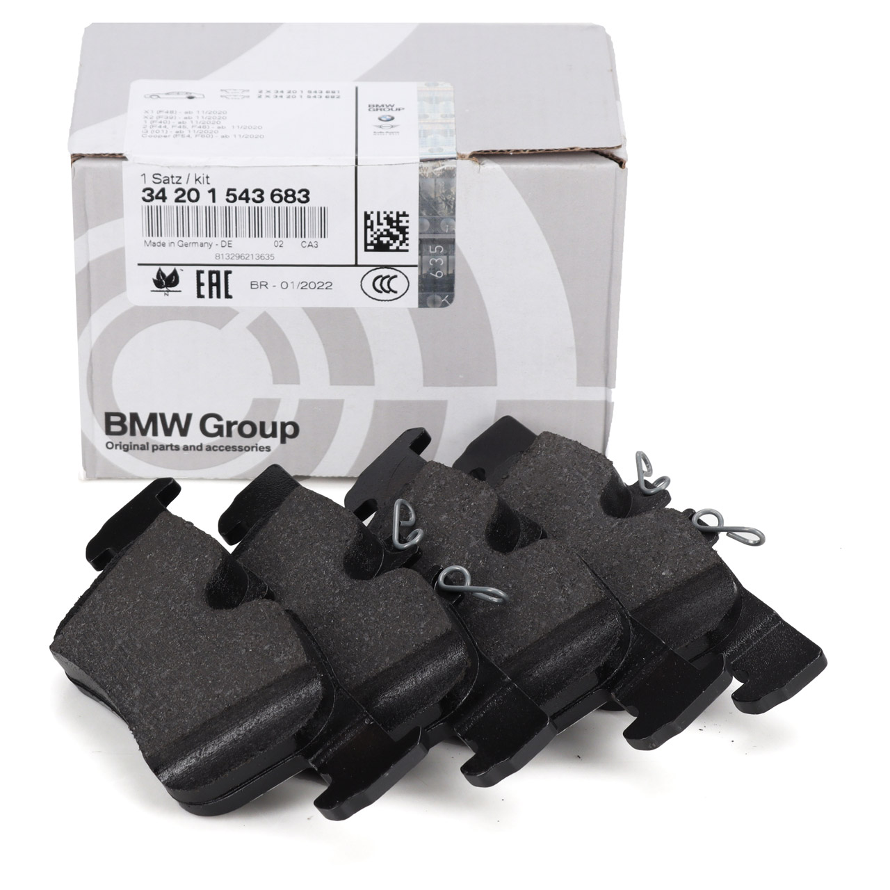 OEM 34 21 8 867 488 Brake Pad Set - BMW 3 / 4 SERIES